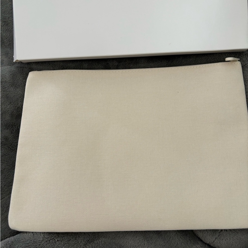 DIOR Beauty Spring Flower LARGE Pouch Makeup Bag CLUTCH Natural Beige New In Box - Picture 4 of 5